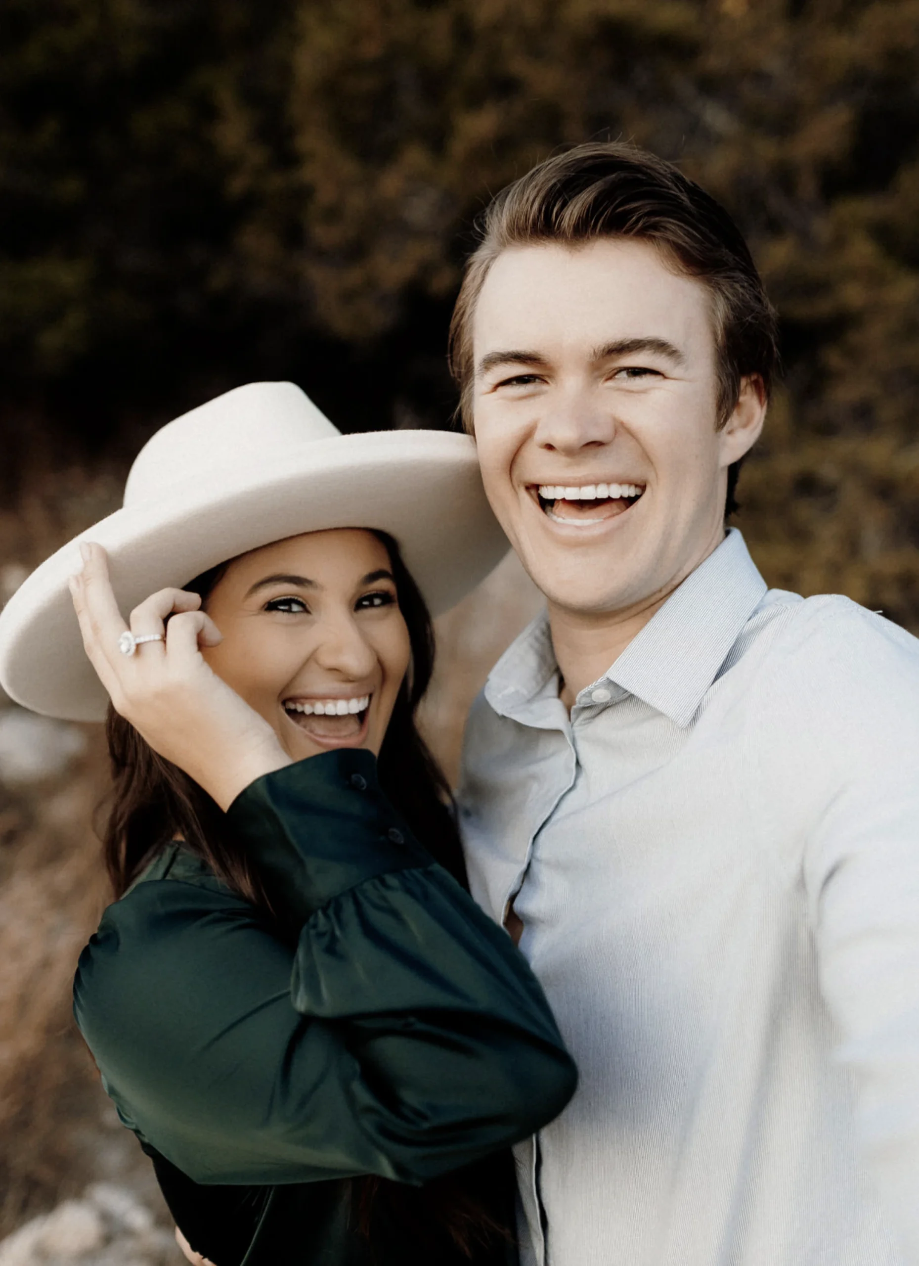 Engaged couple selfie mcallen texas